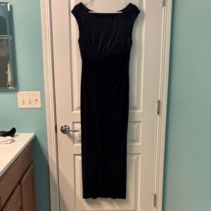 Elegant Navy Evening Dress